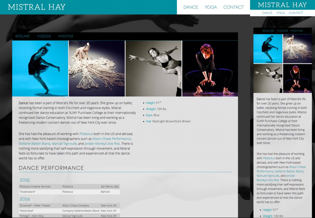 Responsive design provides consistent imagery and information across all devices.